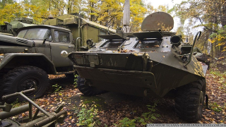 Illustration for article titled Excellent pictures of abandoned Russian military vehicles found in the woods